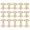 sourcing map 25Pack Brass Chicago Screws, 8x12mm Flat Head Screw