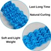 Navy Blue Braiding Hair Pre Stretched Light Blue Boho Hair