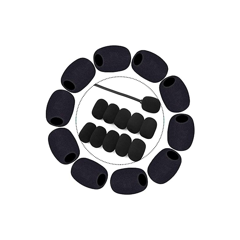 30Piezas Fundas de Espuma para Micrófonos,8mm Micrófono Lavalier Parasol para