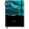 paper&you® Notebook A5+ Squared with Elastic Band [Shiny Teal] 156