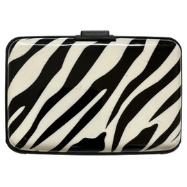 Lizzy Aluminium Credit Card Holder Security Wallet Business Case Protector Travel (Zebra Pattern)