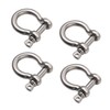 Kichvoe 4pcs Durable Metal Shackles Horseshoe D Shaped Design Easy