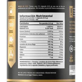 Suplemento Tiroides 180 Cápsulas con Kelp L-tirosina B Life Sin sabor