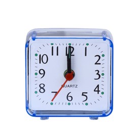 fatteryu Mini Square Quartz Beep Alarm Clock Plastic Desk Table Travel Trip Portable