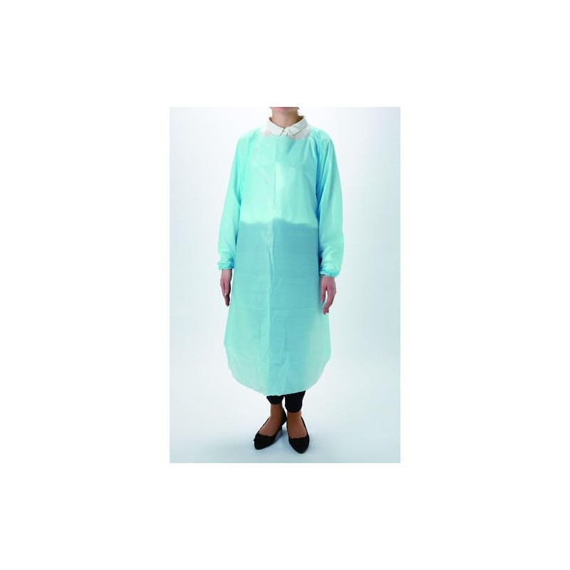 TRUSCO TAPEL-B PE Disposable Apron with Sleeves, One Size Fits