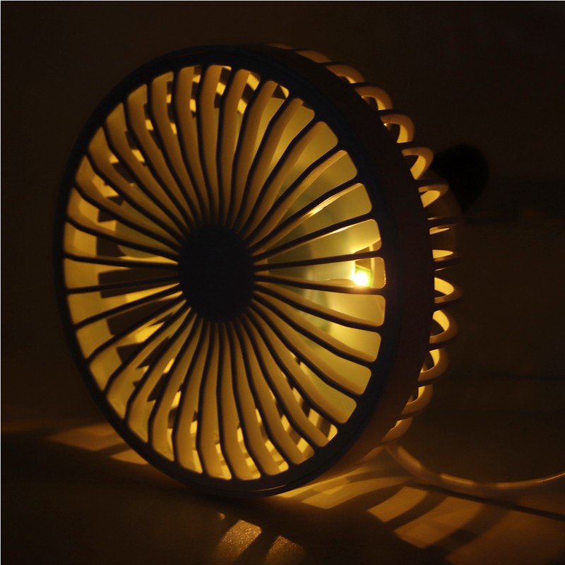 5V 5W 360 Degrees Adjustable Air Outlet USB Car Fan