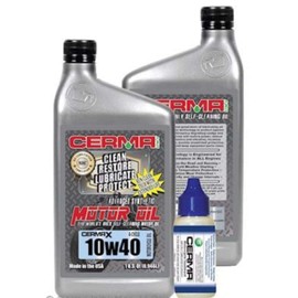 Cerma Ceramic Synthetic Oil Value Package for Motorcycles 2 Quarts 10w40 Value Package
