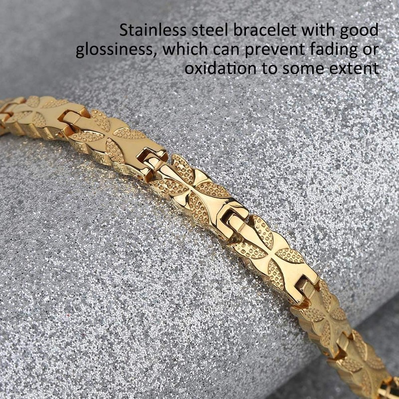 Brazalete de moda para mujer, brazalete de acero inoxidable con