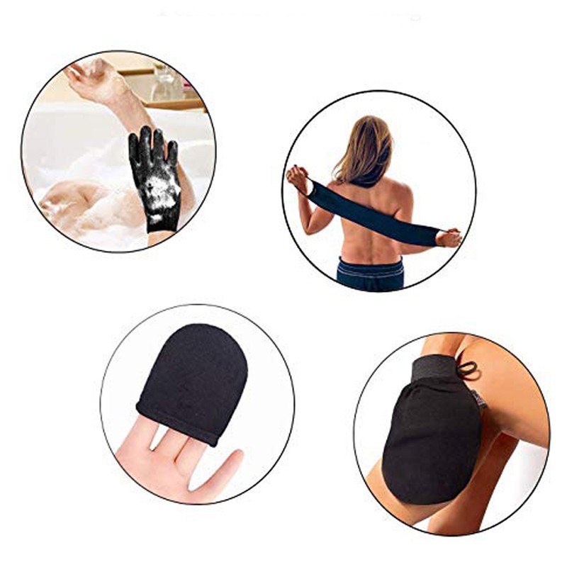 4 Pcs Self Tanner Mitt Velvet Soft Reversible Exfoliating SPA
