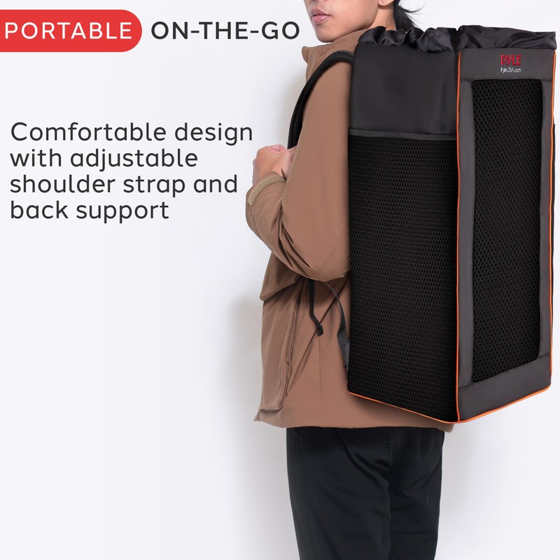 Pyle Portable Waterproof Speaker Bag, Tear-Proof Travel Case with Adjustable