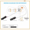 LAMSAM Prewired Control Plate for Jazz Bass Guitar, Loaded J