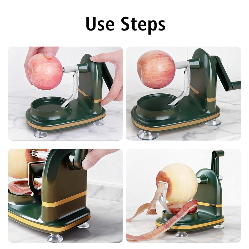 Apple Peeler, Slicer & Corer Set – 8 Wedges Efficient