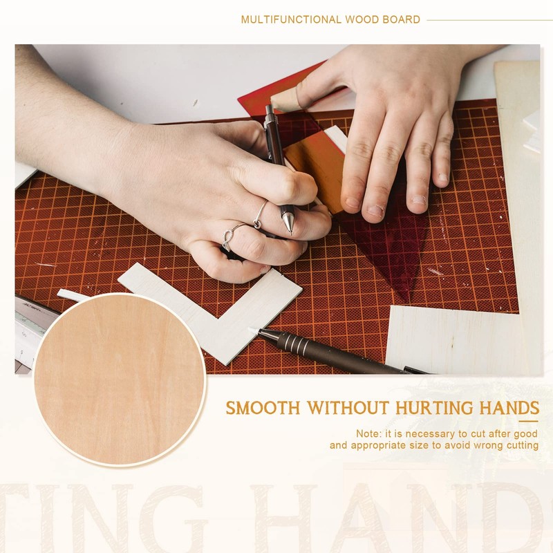 Fabbay 20 Pieces Basswood Sheets Thin Wood Sheets Craft Wood