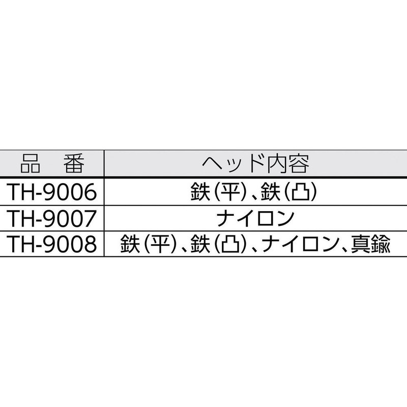 TRUSCO(トラスコ) 両口鉄ヘッドハンマー 中 ヘッド交換式 鉄平 鉄凸 TH-9006