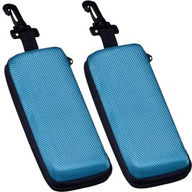 Megan 023069P0 023069P0 13 Glasses Case, Men's, Women's, Semi-Hard Case, Lightweight, Urethane, Compact, Vertical, Square, Stylish, Square, Zippered, Portable, Convenient to Carry, Hook Included,