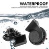 AOLIHAN Snail Electric Horn Universal Fit for Car,12V Black Train