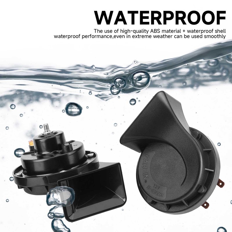 AOLIHAN Snail Electric Horn Universal Fit for Car,12V Black Train