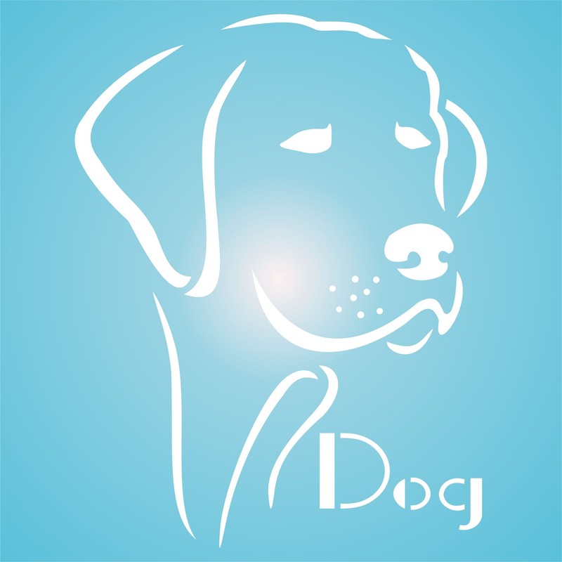 Dog Stencil - 21.5 x 28 cm (XL) - Reusable