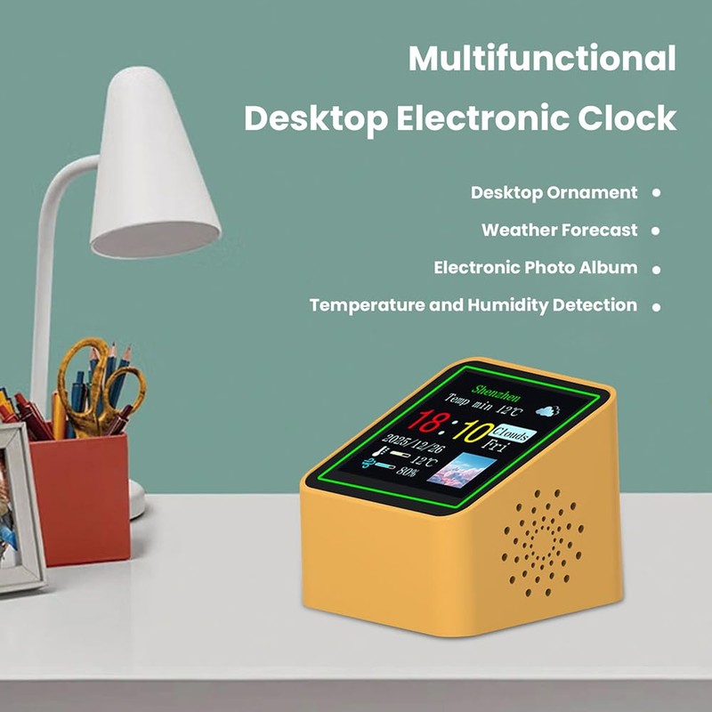 diymore WiFi Digital Alarm Clock with Temperature,Sunrise Alarm Clocks Humidity