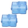Acouto 2 Count Rectangular Plastic Storage Box for RC Receiver,