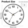 Mabpedo Modern Wall Clocks Battery Operated - 12 inch Silent