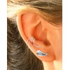 Ear Charms® Feather Leaf Wave™ Ear Cuff Non-pierced Cartilage Wrap