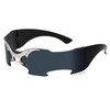 Dollger Futuristic Y2K Sunglasses Space Black Wrap Around Glasses Trendy