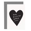 Old English Co. Rock My World Love Heart Card -