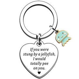AMZQ Best Friends Gifts for Women Funny Friendship Gifts for Her Sister Classmates Colleague Christmas Birthday Gift for Best Friends Jellyfish Lover Pendant Present