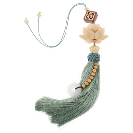 ARTIBETTER Lotus Flower Pendant Ornament Car Hanging Decoration with Chinese Character Fu, Premium Material, Portable, Unique Gift