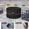 Alickwang 30-32 Inch Round Fire Pit Cover,Outdoor Waterproof 600D Heavy