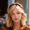 DANKORIER Non Slip Brown Headbands with Comb Pleated Hair Bands