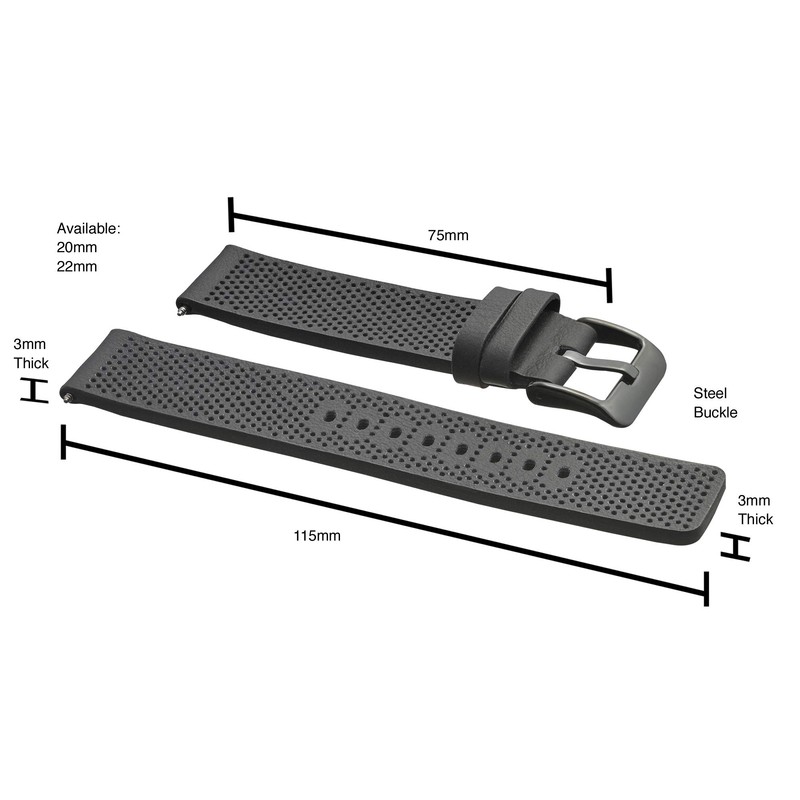 ALPINE INTERNATIONAL Genuine Leather Watch Band - Soft and smooth