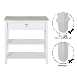 kinbor Wood Console Table with Drawer and Shelf for Living Room Hallway Entryway