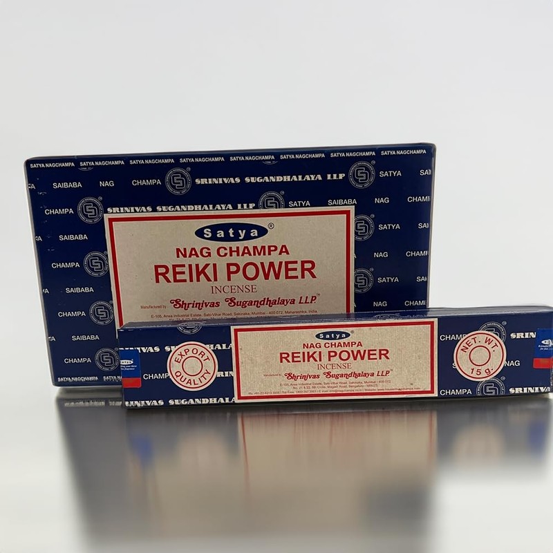 Satya Incense Sticks, 4 Packs x 15g, with Incense Holder,