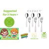 EXZACT 12-Piece Children's Stainless Steel Cutlery Set - 6 Forks,