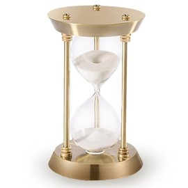 15 Minute Sand Timer, Vintage Hourglass,Antique Brass Sand Clock,Vintage Sand Watch 15 Min,Antiguo Reloj De Arena 15 Minuto,Metal Unique Sandglass for Gifts Games Cooking Home Decoration