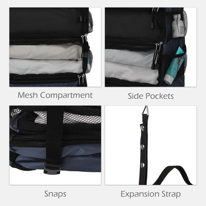 TABITORA Travel Luggage Organizer Hanging Packing Cubes Portable Hanging Shelves