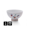 Dan Pottery Arita Ware Persimmon Uemon Style Rice Bowl (Persimmon,