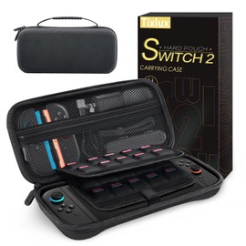 Tixlux Carry Case for Switch 2 - Shockproof, Compact, with Accessory Pocket, Perfect for Travel, transparent, briefcase