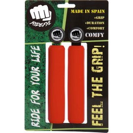 Ridefyl 10550 Bicycle Grips, Red, One Size