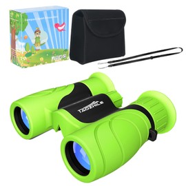 Binoculars for Kids High-Resolution 8x21,Shockproof Compact Kids Binoculars with Neck Strap for Bird Watching, Hiking,Camping, Travel, Learning, Spy Games - Telescope Toys for 3-12 Years Boys Girls (Green)