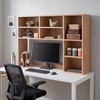 Vercraft Natural Wood College Desktop Bookshelf Dorm Desk Hutch Organizer