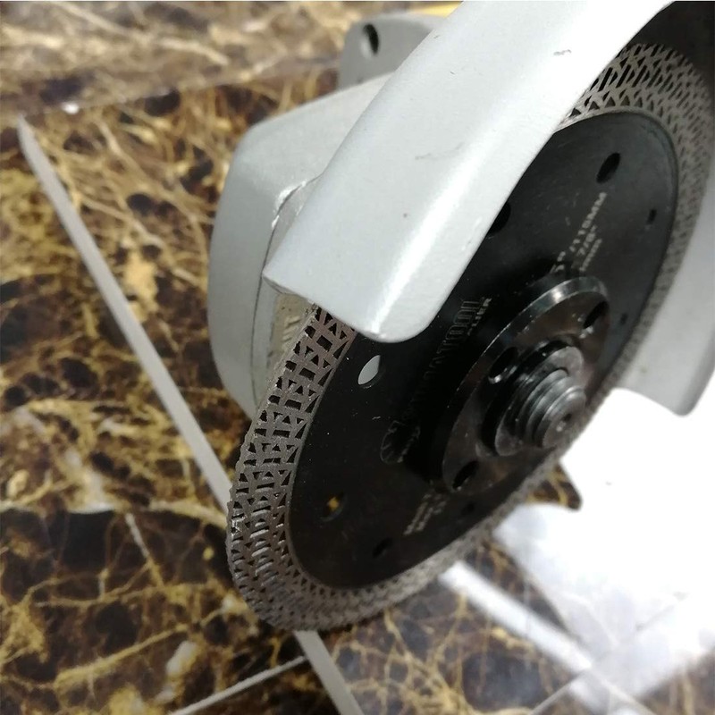 SHDIATOOL 4-1/2 Inch Porcelain Diamond Mesh Turbo Saw Blade Cutting