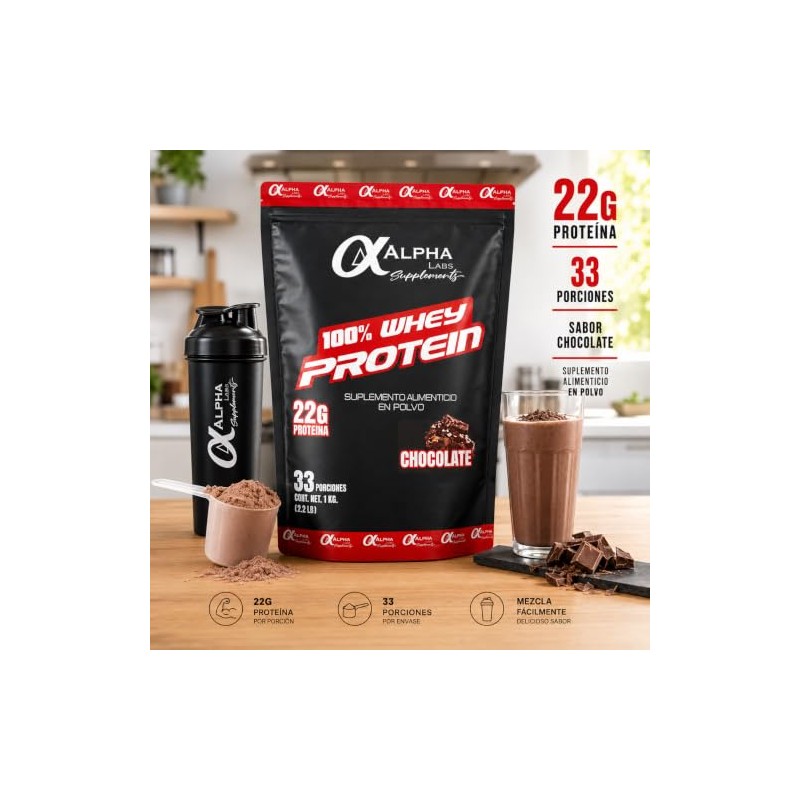 ALPHA LABS SUPPLEMENTS - Alpha Labs 100% Whey Protein 1