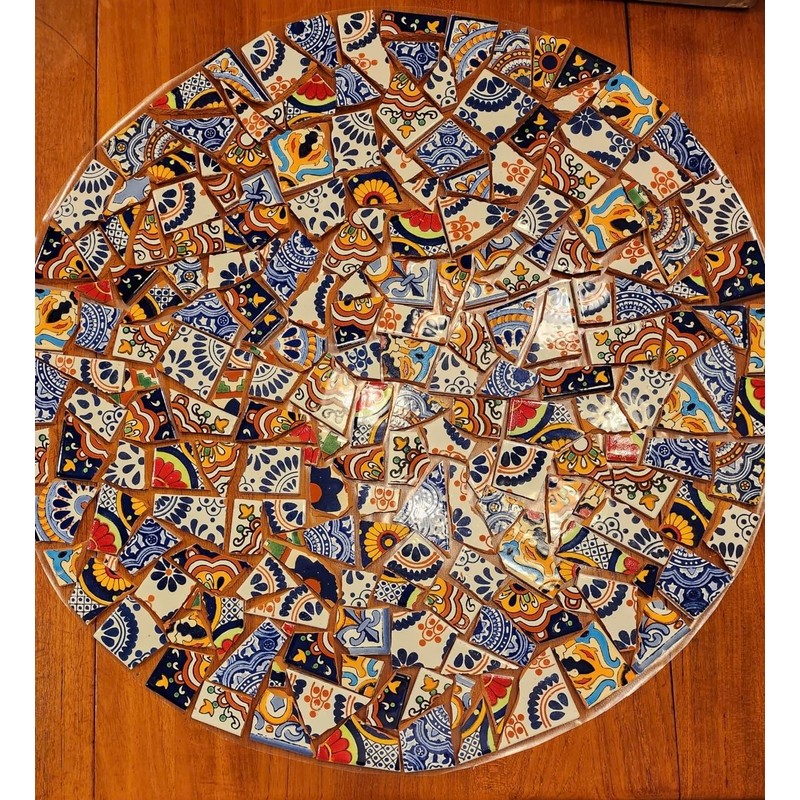 Broken Mexican Talavera Tiles Handmade Mix Designs 10 Pounds