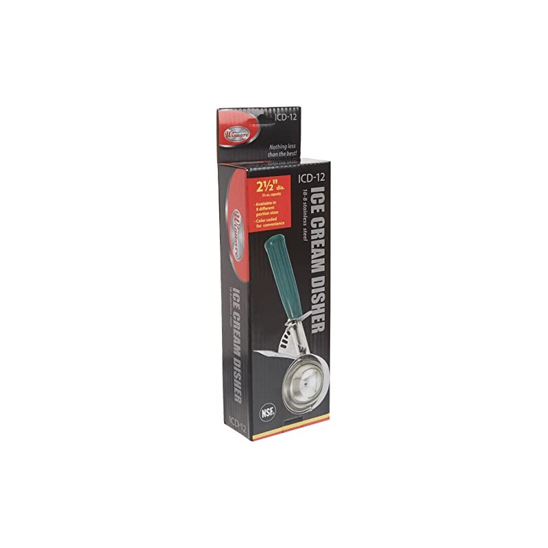 Winco ICD-12 - Cuchara para servir helados, Acero inoxidable y