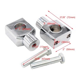 Unbranded 1" 25mm Handlebar Risers for Honda Shadow VT ACE Aero Spirit VLX 600 750 1100