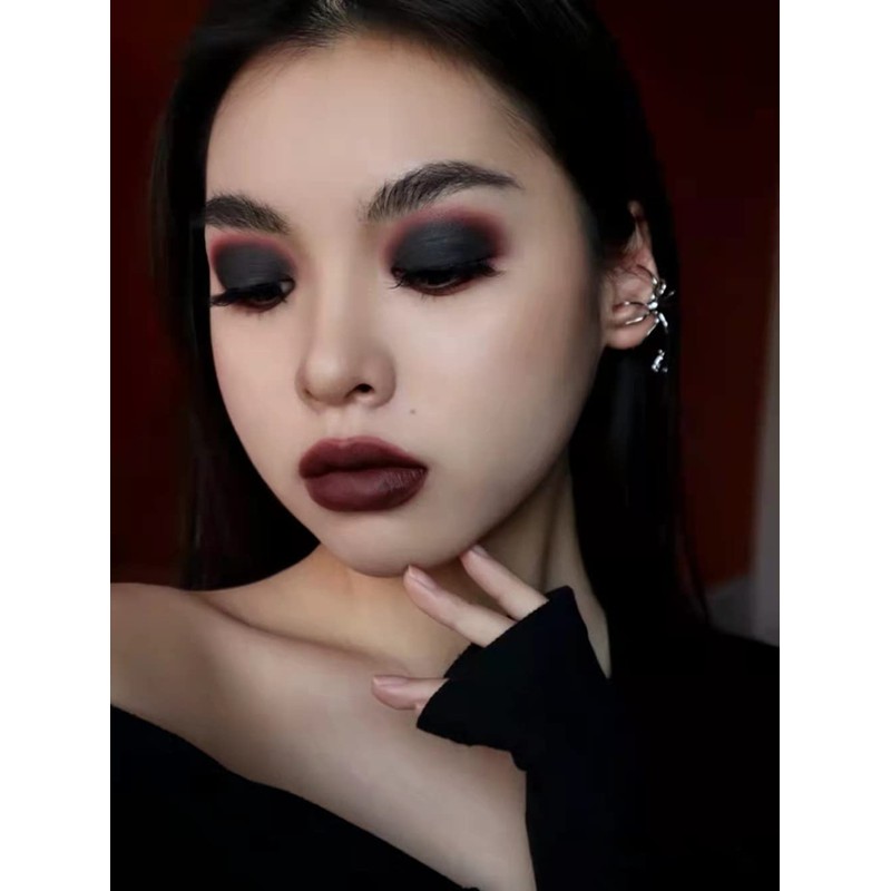 Mysense Single Matte Black Eyeshadow,Pressed Fine Powder Eyeshadow,High Pigment Longwear