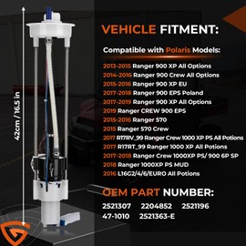 2204852 Fuel Pump Assembly with Tank Seal Compatible with Polaris Ranger 900 XP/Crew/EPS, Ranger 1000 XP Replaces# 2521307